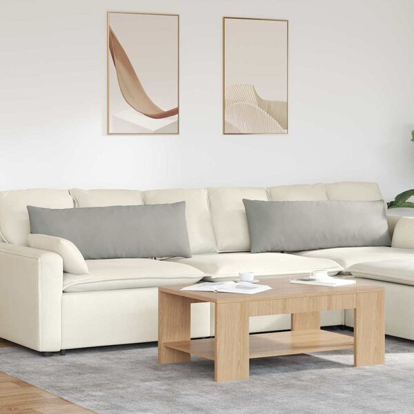 Poduszki na sofę 2 pcs Jasnoszary 120 x 40 cm tkanina
