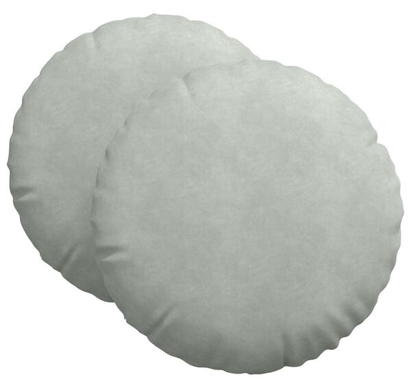 Poduszki na siedziska 2 pcs Jasnoszary Ø 40 x 13 cm Aksamit