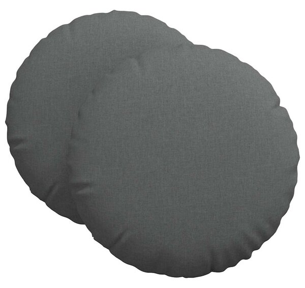 Poduszki na siedziska 2 pcs Ciemnoszary Ø80 x 29 cm tkanina