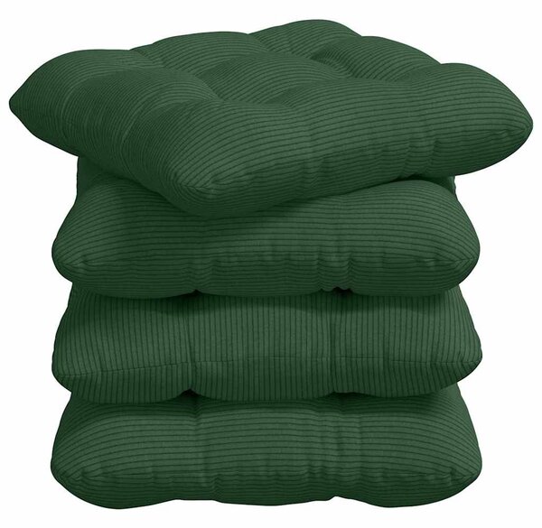 Poduszki na siedziska 4 pcs Ciemna zieleń 45 x 45 cm