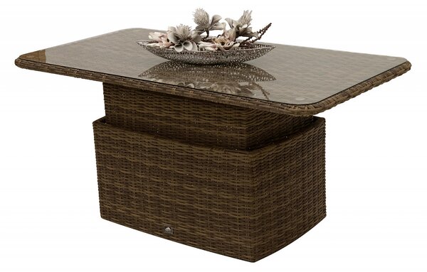 Rattanowy zestaw modułowy BORNEO LUXURY dla 4 osób (brązowy)