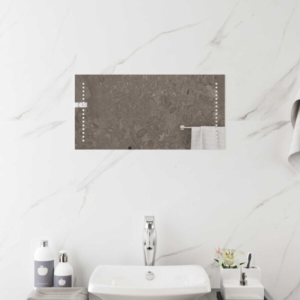 Lustro łazienkowe LED przezroczysty 60 x 30 cm szkło hartowane