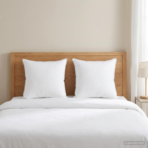 Poduszka 2 pcs 65 x 65 cm Wełna australijska Biały