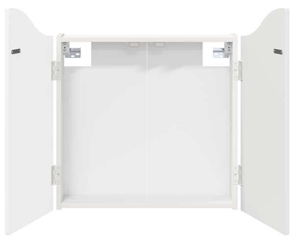 Szafka na tarczę do rzutków Biały 56 x 12 x 63 cm