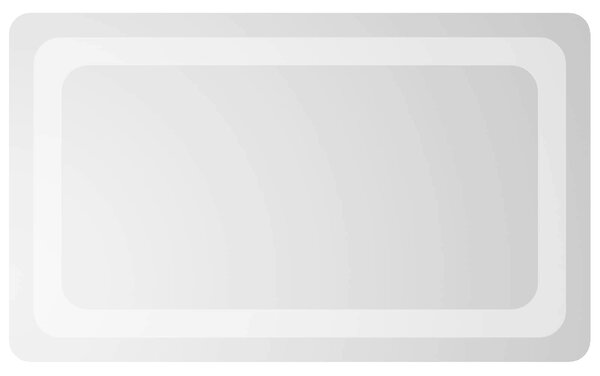 Lustro łazienkowe LED przezroczysty 50 x 30 cm szkło hartowane