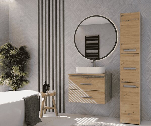 Wisząca szafka pod umywalkę 60 cm | Umeblowana.com