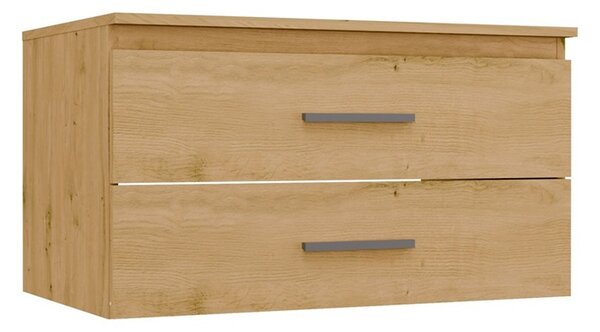 Wisząca szafka pod umywalkę 80 cm dąb artisan | Umeblowana.com