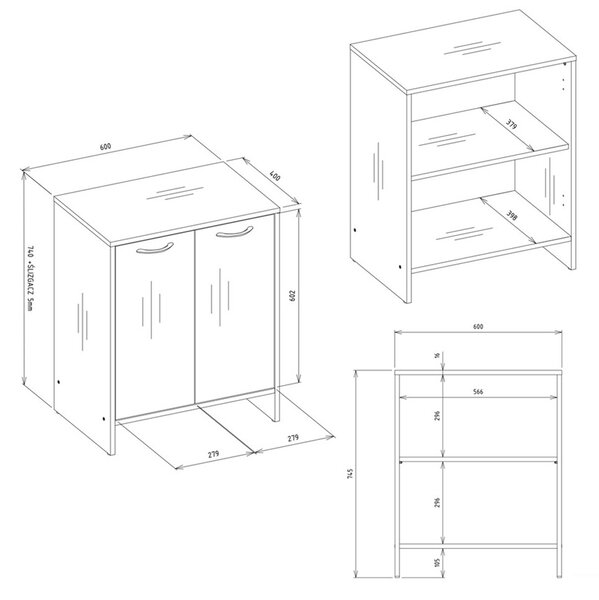 Szafka łazienkowa pod umywalkę 60cm kaszmir | Umeblowana.com