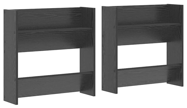 Szafka na buty z półką 2 pcs Czarny Dąb 60 x 18 x 60 cm