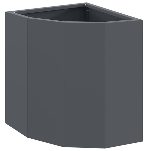 Doniczka Różnorożna Antracyt 30 x 30 x 35 cm Stal