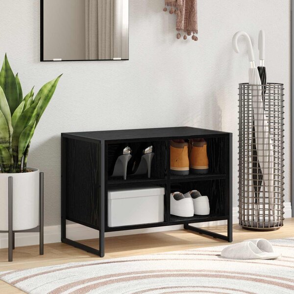 Szafka na buty 60 x 35 x 44 cm Drewno inżynieryjne Czarny Dąb