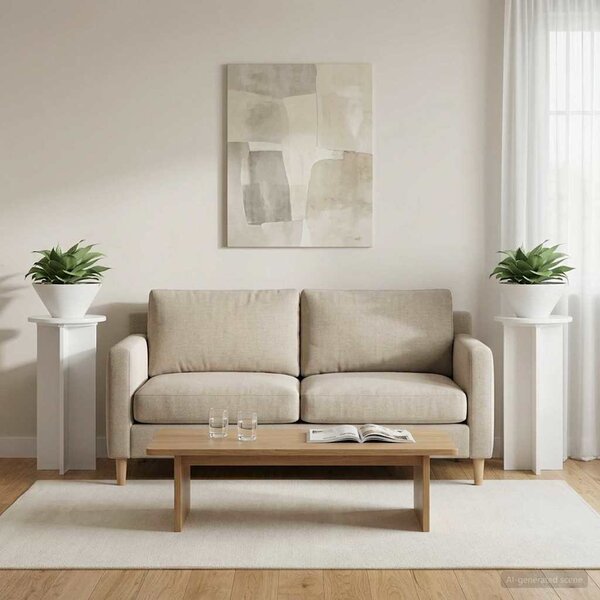 Stojak na rośliny 2 pcs Biały wysoki połysk 29,5 x 29,5 x 60 cm