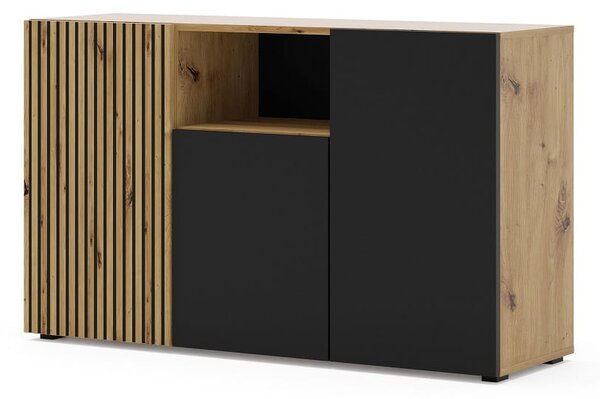 Komoda na ubrania do salonu artisan z czarnym | Umeblowana.com