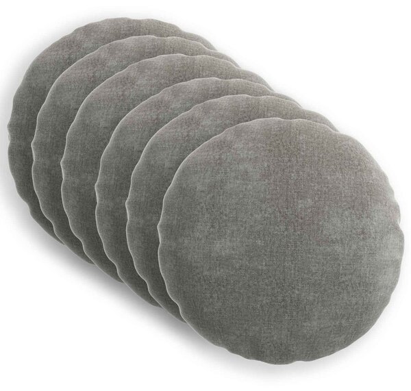 Poszewka na poduszkę 6 pcs HEERLEN ciemnoszary Ø 60 cm