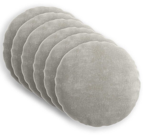 Poszewka na poduszkę 6 pcs HEERLEN jasnoszary Ø 60 cm