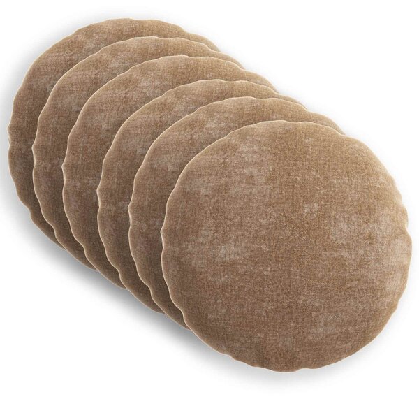 Poszewka na poduszkę 6 pcs HEERLEN brązowy Ø 60 cm