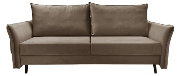 Sofa 3-osobowa COSIVO kanapa z funkcją spania brązowa