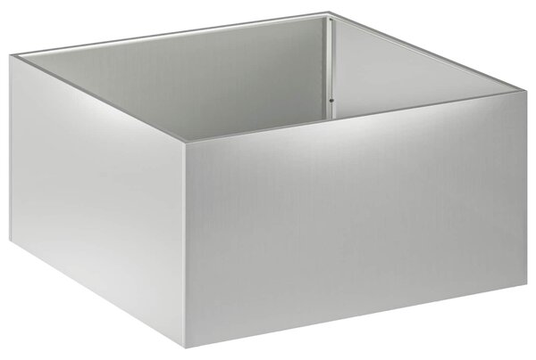 Doniczka ogrodowa srebrny 60 x 60 x 40 cm Stal ocynkowana