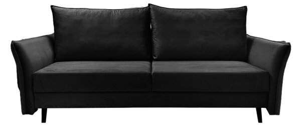 Sofa 3-osobowa COSIVO kanapa z funkcją spania czarna
