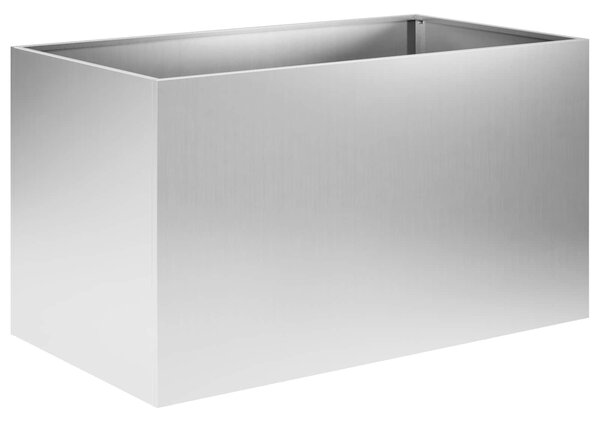 Doniczka ogrodowa srebrny 80 x 50 x 50 cm Stal ocynkowana