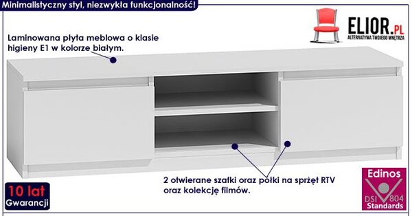 Biała szafka rtv R3-F74