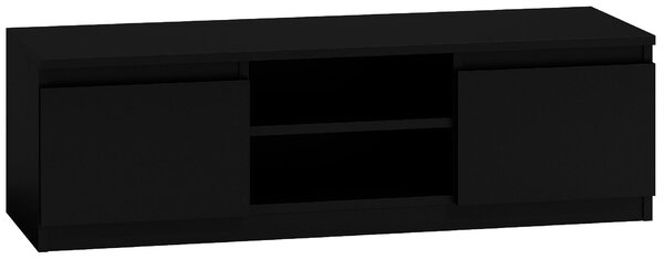 Nowoczesna szafka pod tv Verta 3X 140 cm - czarna