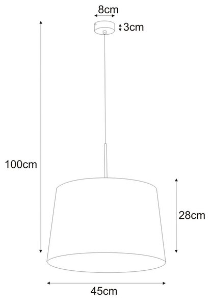 Czarno-złota lampa wisząca nad stół - S911 F7-C09