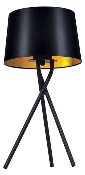 Czarno-złota elegancka lampa stołowa - S913-Brila