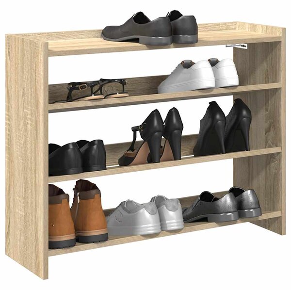 Półka na buty, dąb sonoma 80x25x62 cm, materiał drewnopochodny