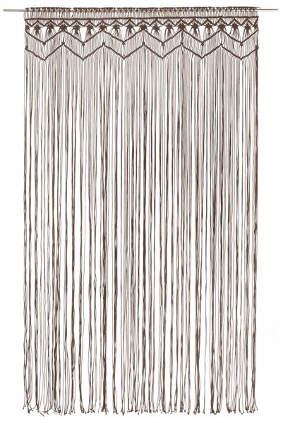Zasłona z makramy, kolor taupe, 140 x 240 cm, bawełna