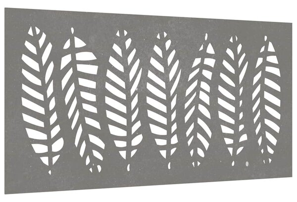 Ogrodowa dekoracja ścienna, 105x55 cm, stal kortenowska, liście