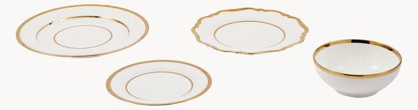 Komplet naczyń z porcelany Golden, dla 1 osoby, 4 elem