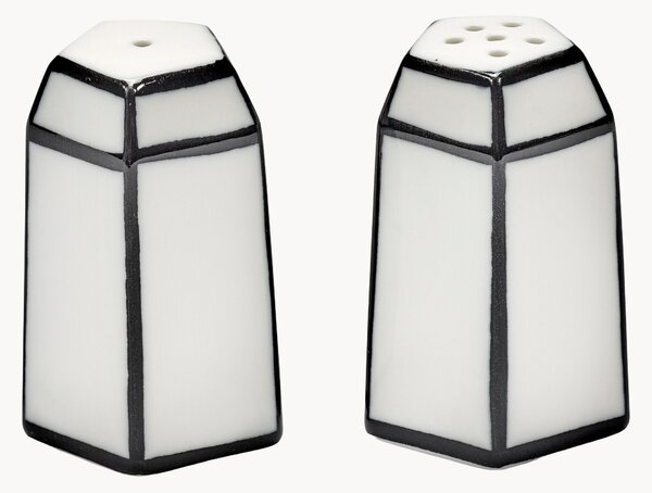 Komplet ręcznie wykonanych młynków do soli i pieprzu z porcelany Carte Blanche, 2 elem