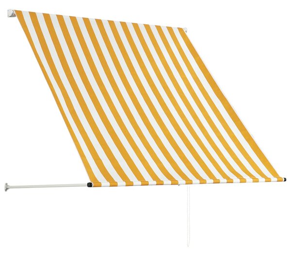 Markiza zwijana, 100 x 150 cm, biało-żółta