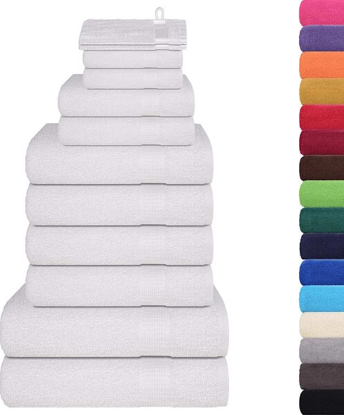 12-cz. zestaw ręczników, FROGN, biały, 360 g/m²