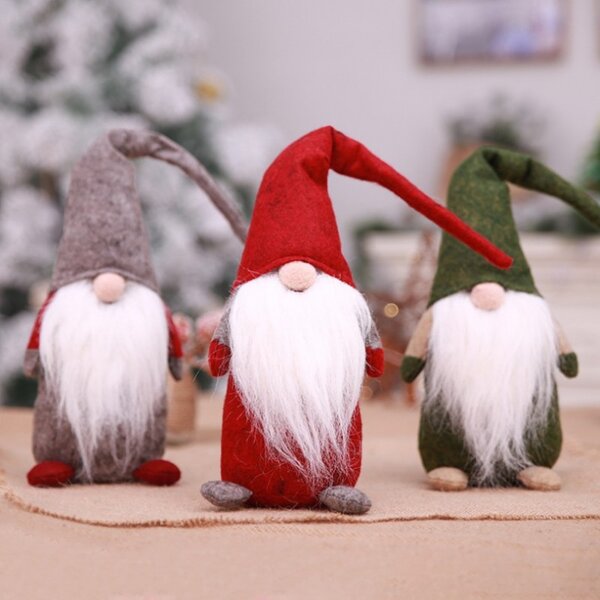 Świąteczny skrzat HAPPY GNOME 44 cm, czerwony
