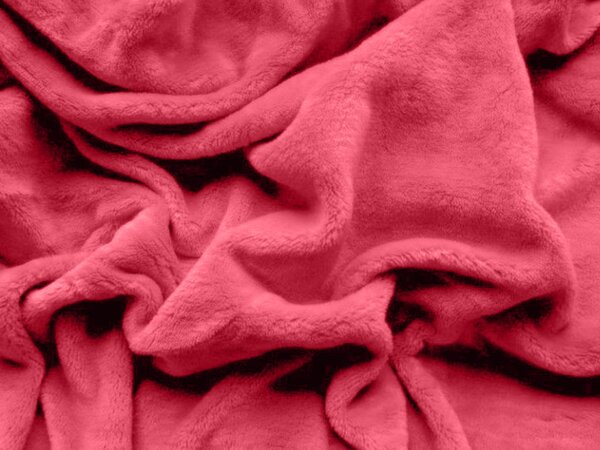Prześcieradło z mikropluszu SOFT 90x200 cm czerwone