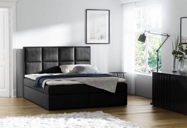 ŁÓŻKO 140X200 KONTYNENTALNE BARCELOS + 2 POJEMNIKI + MATERAC + TOPER TKANINY I KOLORY DO WYBORU