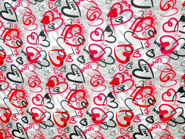 Narzuta na łóżko STREET LOVE, szary Rozmiar: 170 x 210 cm