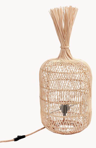 Lampa podłogowa z rattanu Dumpling, różne rozmiary