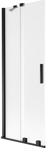 Mexen Velar parawan nawannowy 2-skrzydłowy rozsuwany 70 x 150 cm, szron, czarny - 896-070-000-31-70