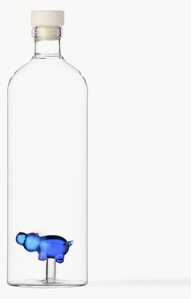 Ręcznie wykonana karafka ze szkła borokrzemowego Hippo, 1,1 L