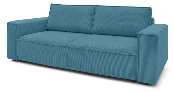 Turkusowa sztruksowa rozkładana sofa 245 cm Nihad – Bobochic Paris