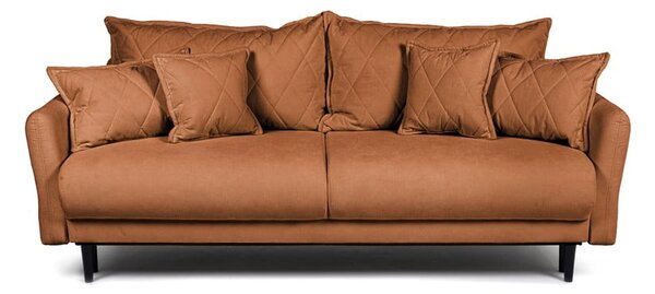 Brązowa sztruksowa rozkładana/ze schowkiem sofa 215 cm Bjork – Bonami Selection