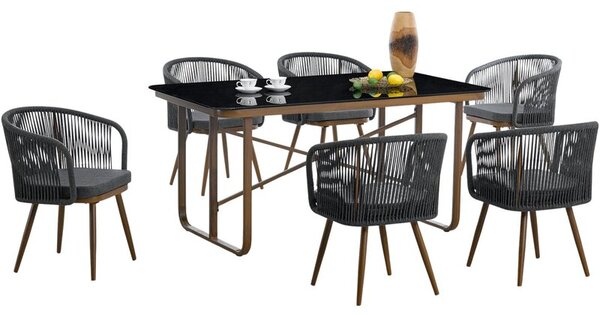 Zestaw mebli ogrodowych PATIO Bernadette 47554 Brązowo-szary