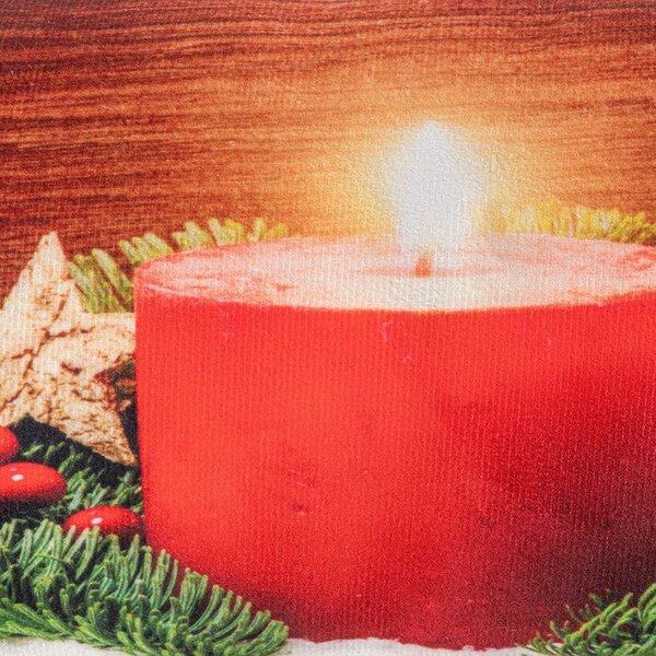 Poduszka przeciw przeciągom z LED CZERWONE ŚWIECE 18 x 85 cm