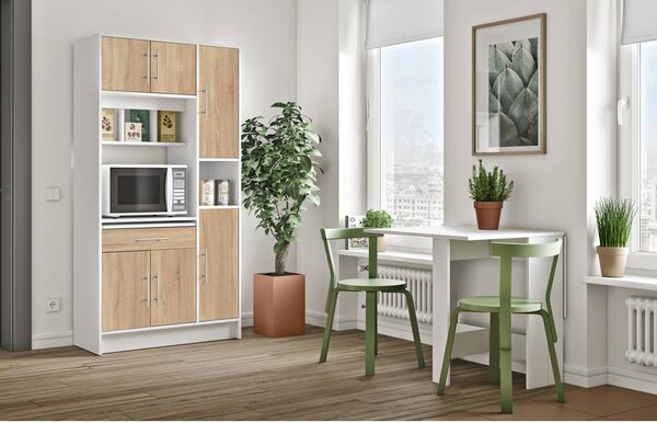 Rozkładany stół z białym blatem 76x28 cm Papillon – TemaHome