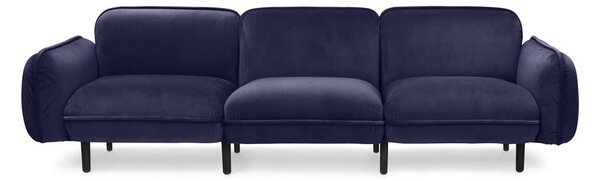 Ciemnoniebieska aksamitna sofa EMKO Bean