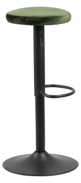 Zielony tapicerowany hoker z regulowaną wysokością (wysokość siedziska 62 cm) Finch – Actona