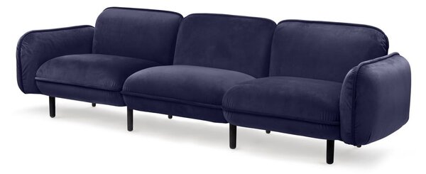 Ciemnoniebieska aksamitna sofa EMKO Bean